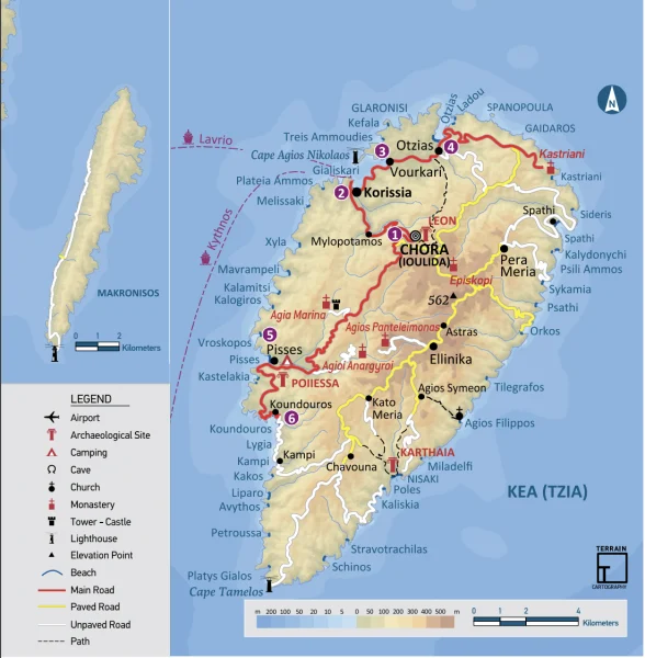 kea island map