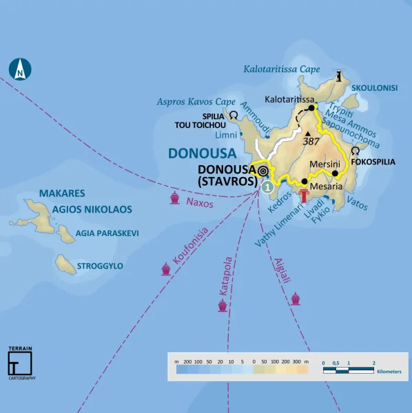 Donousa map