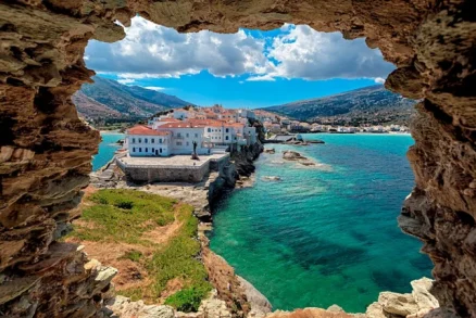 Palaiopoli village in Andros